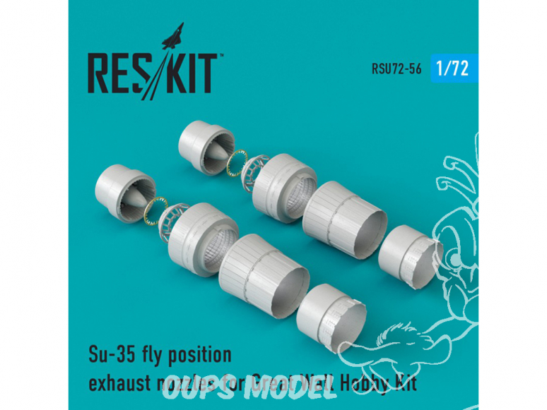 ResKit kit d'amelioration Avion RSU72-0056 Tuyère pour Su-35 position de vol kit Great Wall Hobby 1/72