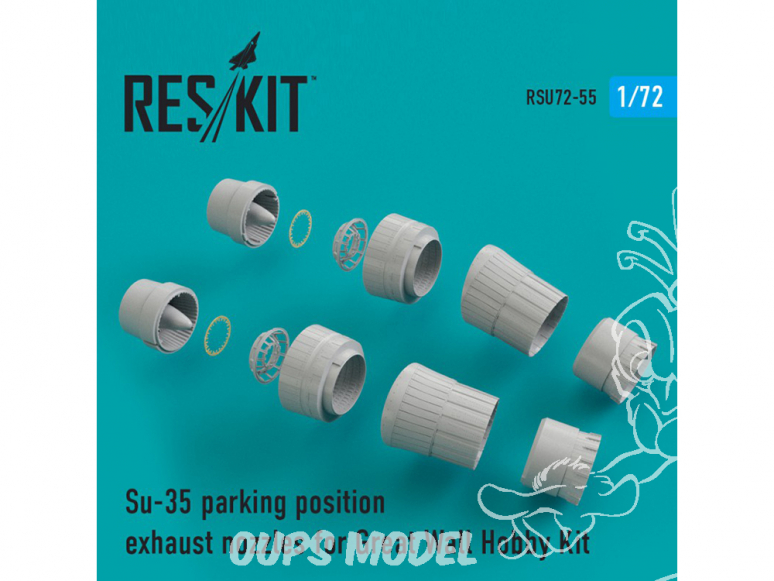 ResKit kit d'amelioration Avion RSU72-0055 Tuyère pour Su-35 parking position kit Great Wall Hobby 1/72