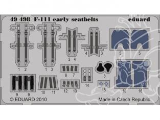 EDUARD photodecoupe 49498 Harnais F-111 Early 1/48