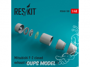 ResKit kit d'amelioration Avion RSU48-0100 Tuyère pour Mitsubishi F-2 fermé kit hasegawa 1/48