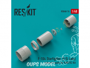 ResKit kit d'amelioration Avion RSU48-0076 Tuyère pour F-104 Starfighter (S/G Late) kit Kinetic 1/48