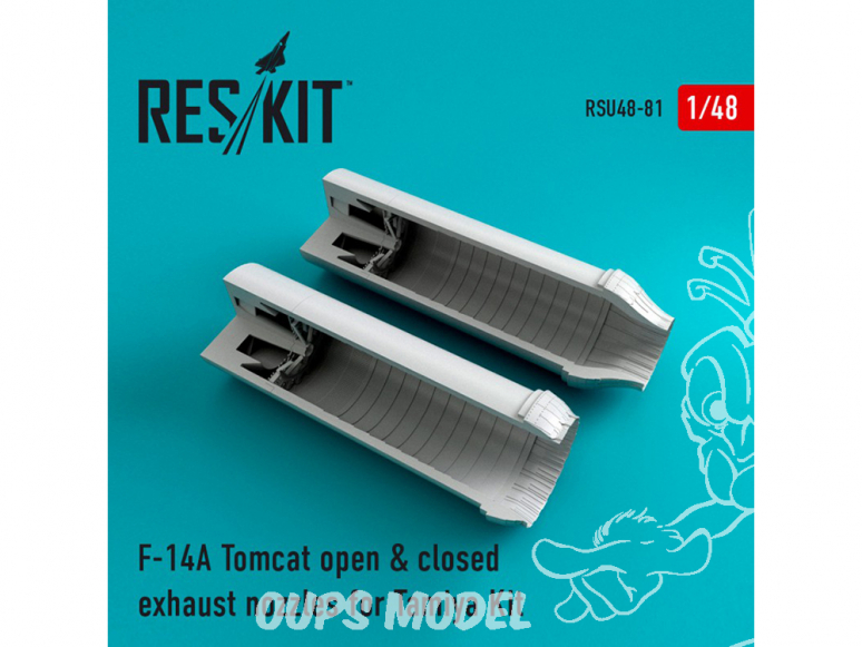 ResKit kit d'amelioration Avion RSU48-0081 Tuyère pour F-14A Tomcat ouverte et fermée kit Tamiya 1/48