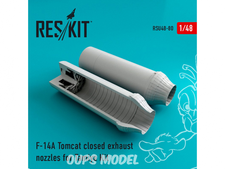 ResKit kit d'amelioration Avion RSU48-0080 Tuyère pour F-14A Tomcat fermée kit Tamiya 1/48