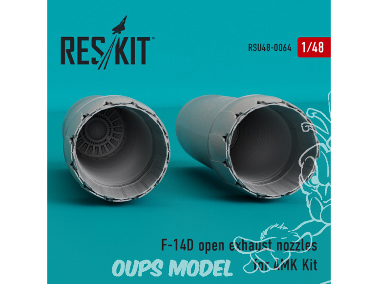 ResKit kit d'amelioration Avion RSU48-0064 Tuyère pourF-14D ouverte kit AMK 1/48