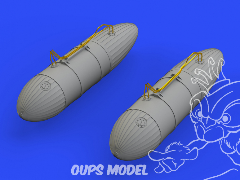 Eduard kit d'amelioration avion brassin 648572 Réservoirs largables 108gal P-51D Eduard 1/48