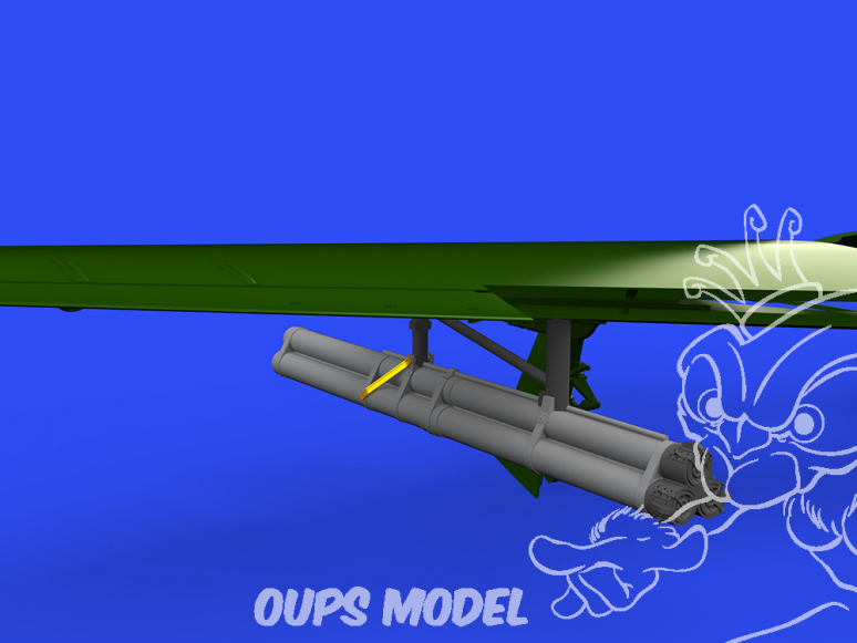 Eduard kit d'amelioration avion brassin 648577 Lance roquettes Bazooka P-51D Eduard 1/48