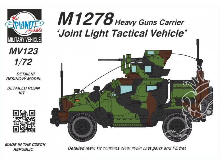 Planet Maquettes Militaire mv123 M1278 Heavy Guns Carrier Joint Light Tactical Vehicle full resine kit 1/72