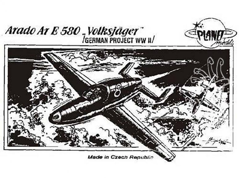 Planet Model PLT015 Arado Ar E 580 Volksjäger full resine kit 1/72