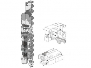 CMK Maquettes militaire mv095 Locomotive allemande BR 52 Blindage pour chaudière de locomotive kit Hobbt Boss 1/72