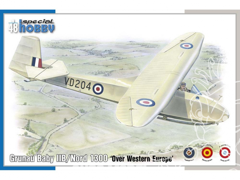 Special Hobby maquette avion 48203 Planeur Grunau Baby IIB / Nord 1300 sur l'Europe occidentale 1/48