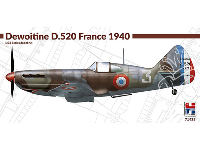 Hobby 2000 maquette avion 72025 Dewoitine D.520 France 1940 1/72