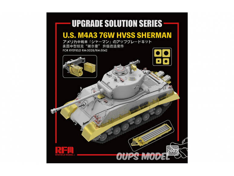 Rye Field Model maquette militaire 2002 Set amélioration U.S. M4A3 76W HVSS Sherman 1/35