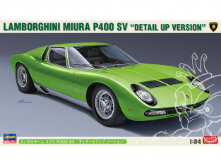 Hasegawa maquette voiture 20439 Lamborghini Miura P400 SV «Version détaillée» 1/24