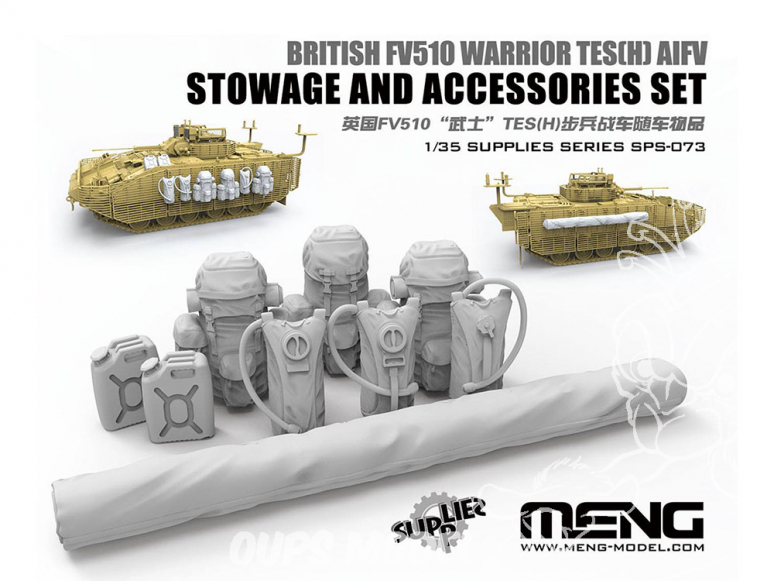 Meng maquette voiture SPS-073 Ensemble de rangement et d'accessoires pour FV510 1/35