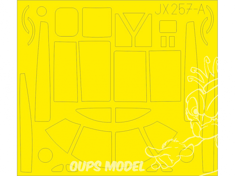 Eduard Express Mask JX257 A-26B Invader TFace Hobby Boss 1/32