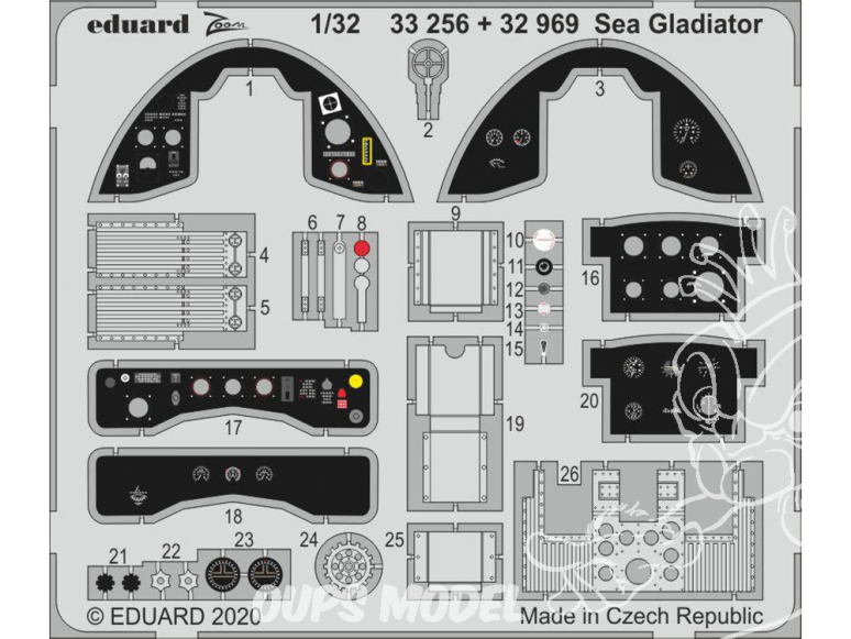 Eduard photodécoupe avion 32969 Amélioration Sea Gladiator Icm 1/32