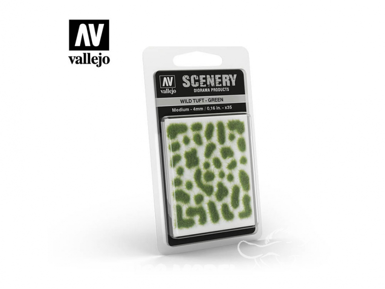 Vallejo Touffe sauvage SC406 Vert hauteur de l'herbe 4mm