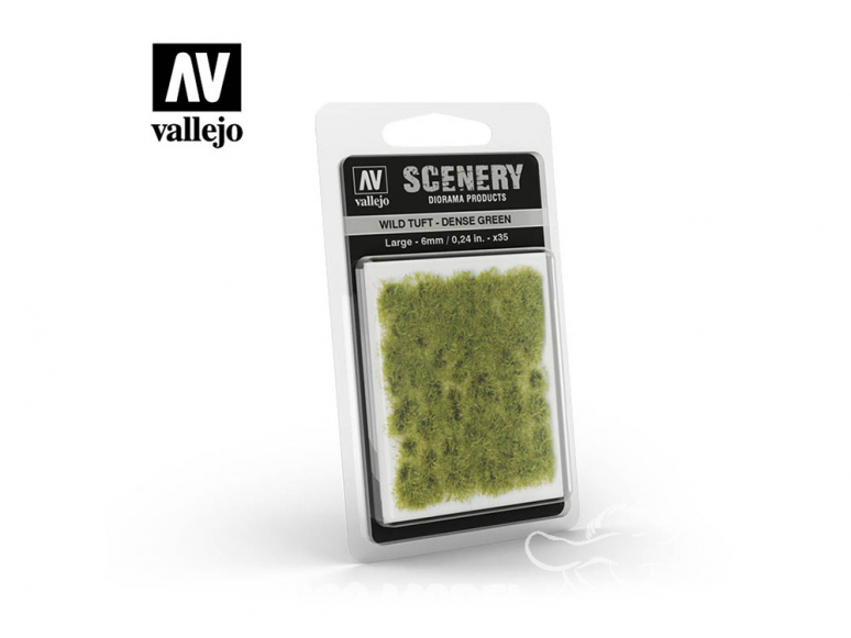 Vallejo Touffe sauvage SC413 Vert dense hauteur de l'herbe 6mm