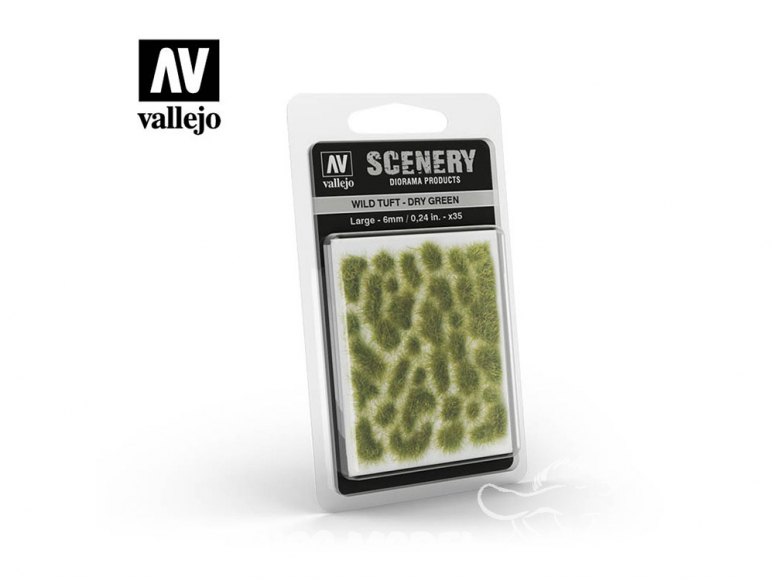 Vallejo Touffe sauvage SC415 Vert sec hauteur de l'herbe 6mm