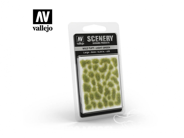 Vallejo Touffe sauvage SC417 Vert clair hauteur de l'herbe 6mm
