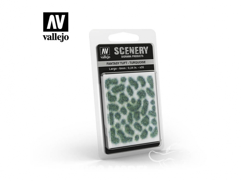 Vallejo Touffe fantaisie SC432 Turquoise hauteur de l'herbe 6mm