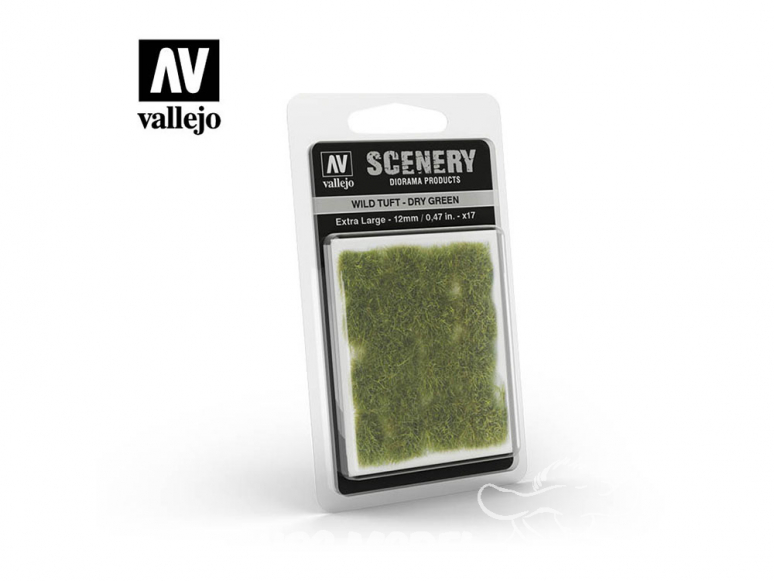 Vallejo Touffe sauvage SC424 Vert sec hauteur de l'herbe 12mm