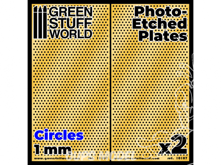 Green Stuff 506068 Plaques de Photogravées Grands Cercles de 1mm