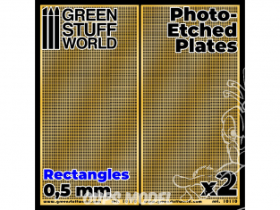 Green Stuff 506099 Plaques de Photogravées Petits Rectangles de 0,5mm