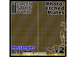 Green Stuff 506105 Plaques de Photogravées Rectangles Moyens de 0,75mm