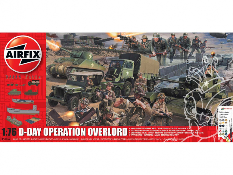 Airfix maquette avion 50162 Diorama D-Day Operation Overlord Set 1/76