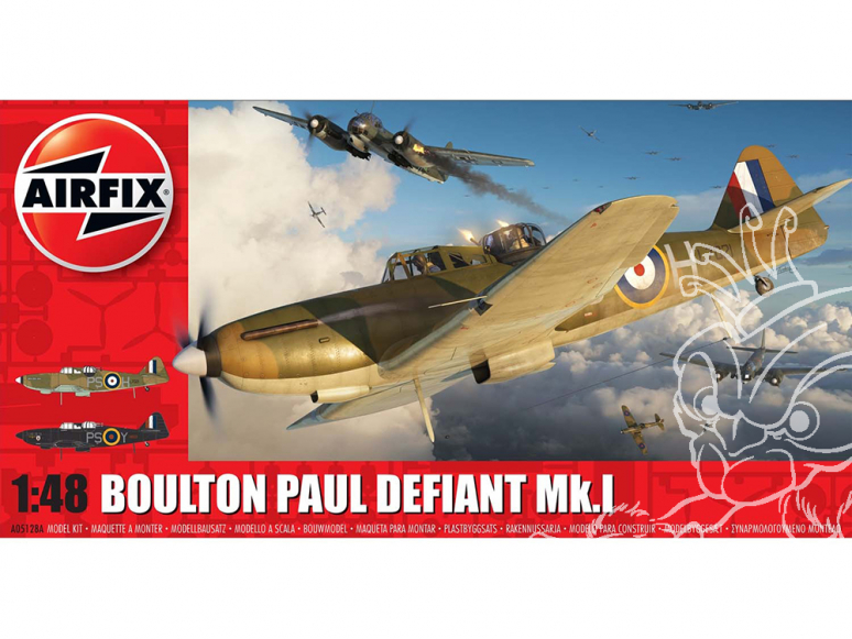 Airfix maquette avion 05128A Boulton Paul Defiant Mk1 1/48