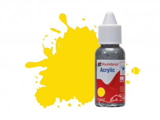 HUMBROL Peinture Acrylique 069 Jaune Brillant Flacon compte-gouttes 14ml