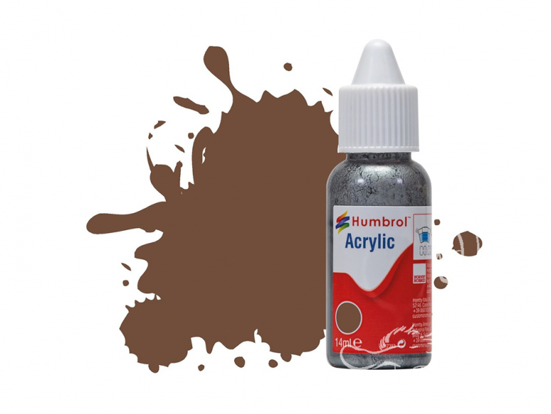 HUMBROL Peinture Acrylique 098 Chocolat Mat Flacon compte-gouttes 14ml