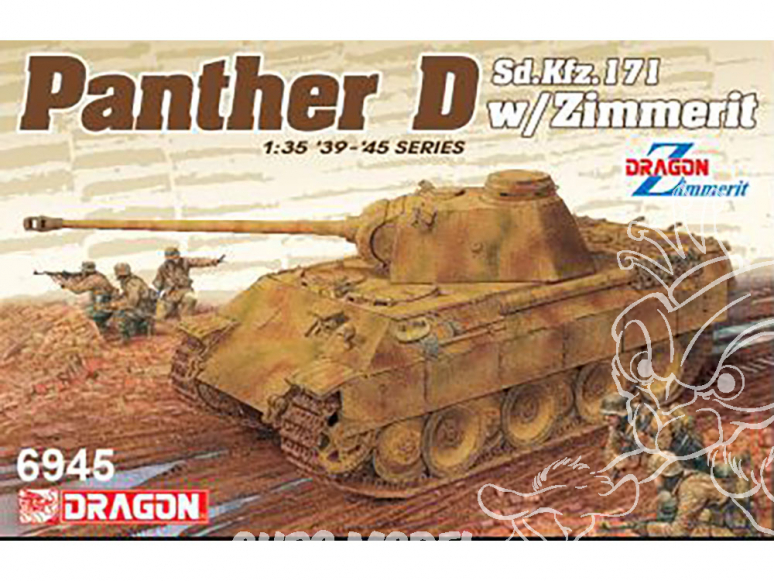 Dragon maquette militaire 6945 Sd.Kfz.171 Panther Ausf.D w/Zimmerit (2 in 1) 1/35