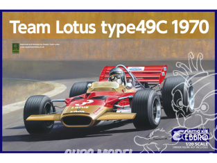 Ebbro maquette voiture 006 Team Lotus Type 49C 1970 1/20