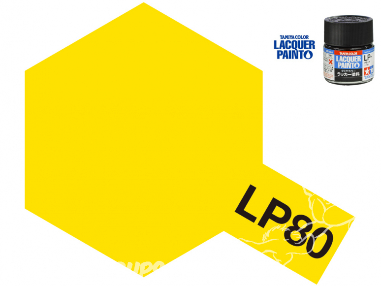 Peinture laque couleur Tamiya LP-80 Jaune mat 10ml