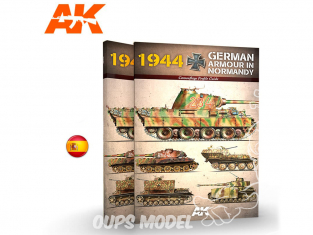 Ak Interactive livre AK917 1944 Blindés Allemands en Normandie en Espagnol