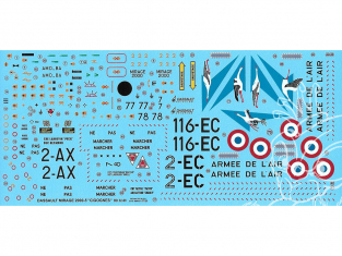 DECALQUES BERNA DECALS BD32-69 Dassault Mirage 2000-5F Cigognes 1/32