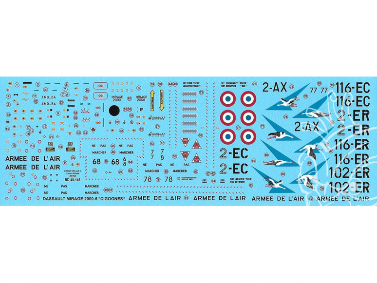 BERNA DECALS BD48-146 Dassault Mirage 2000-5F Cigognes 1/48