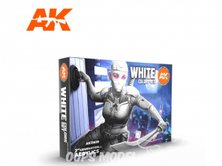 Ak interactive peinture acrylique 3G Set AK11609 Set couleurs blanches 6 x 17ml
