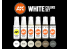 Ak interactive peinture acrylique 3G Set AK11609 Set couleurs blanches 6 x 17ml