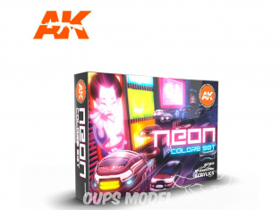 Ak interactive peinture acrylique 3G Set AK11610 Set couleurs néon 6 x 17ml