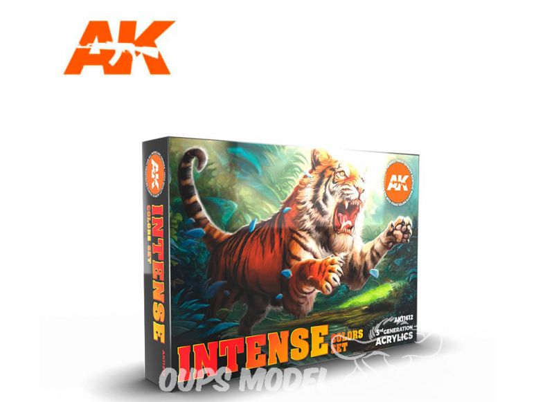 Ak interactive peinture acrylique 3G Set AK11612 Set couleurs intenses 6 x 17ml