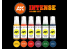 Ak interactive peinture acrylique 3G Set AK11612 Set couleurs intenses 6 x 17ml