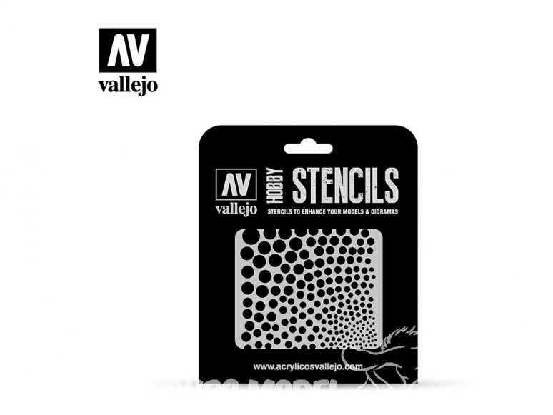 Vallejo Stencils ST-SF002 pochoir Textures circulaires