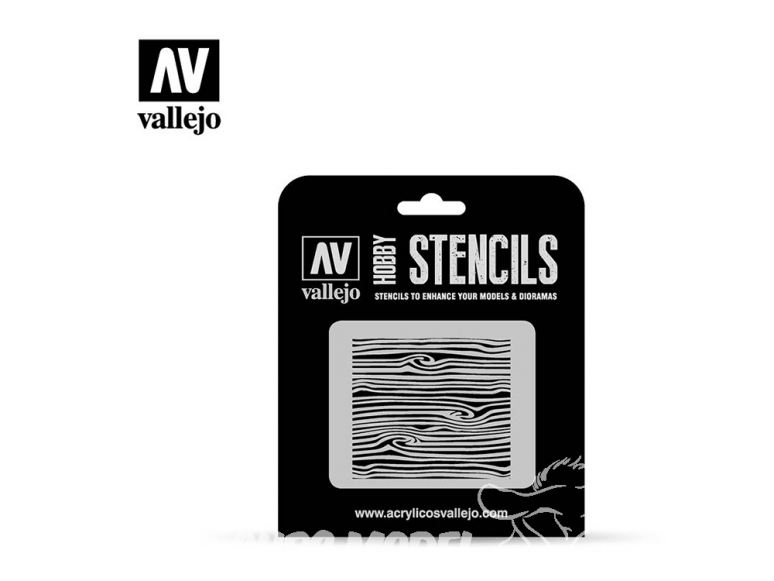 Vallejo Stencils ST-TX007 pochoir Veines de bois Nº2 1/35