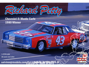 JR Models maquette voiture 1980N Richard Petty Chevrolet ® Monte Carlo 1980 Winner 1/25