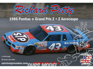 JR Models maquette voiture 1986D Richard Petty 1986 Pontiac 2+2 1/25