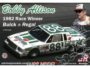 JR Models maquette voiture 1981D Bobby Allison 1982 Race Winner Buick®Regal 1/24