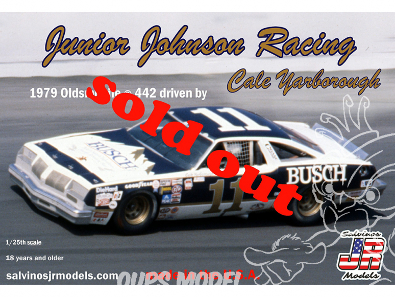JR Models maquette voiture 1979D Junior Johnson Racing 1979 Oldsmobile ® 442 Driven By Cale Yarborough 1/25